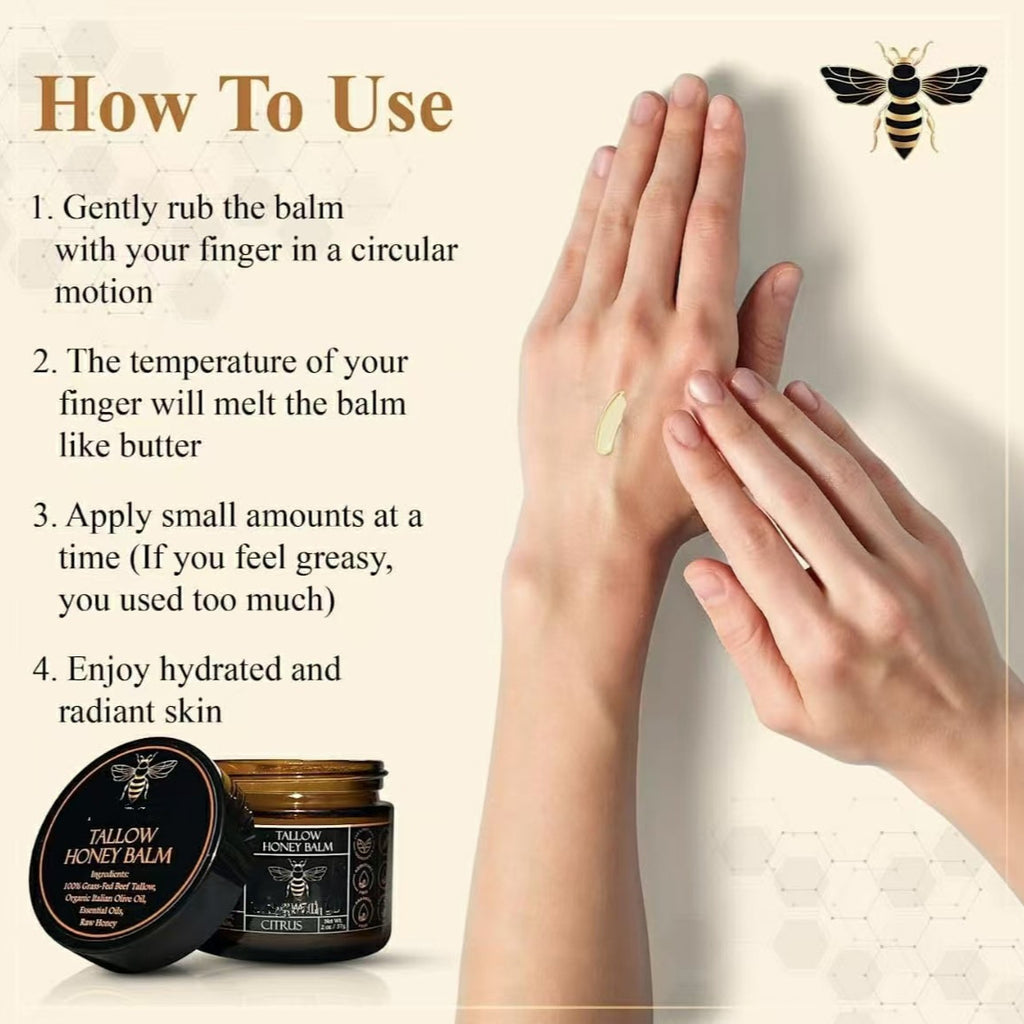 Beef Tallow Honey Balm